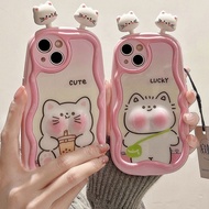 Iphone1 Shock-resistant Phone Case Apple 14/13promax Wavy Edge Soft Case 12/11 Phone Case