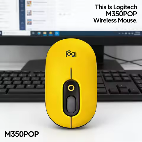 Logitech M350 POP Cross-Platform Mouse Windows macOS Customizable Buttons