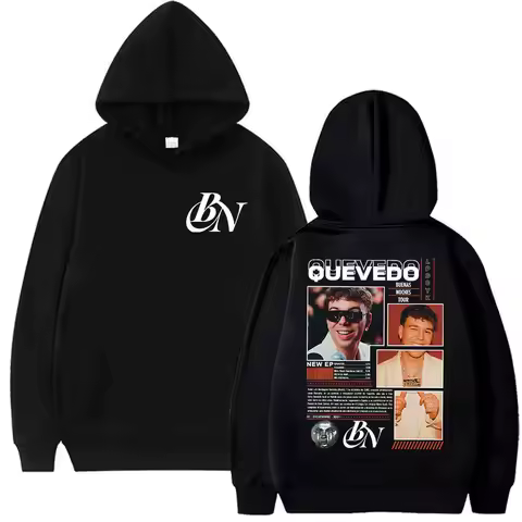 Singer Quevedo Buenas Noches Tour 2025 Album Merch Hoody Men Women Fashion Harajuku Sweatshirt Casua