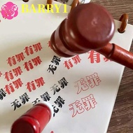 BARRY1 Judge Stamp Hammer, Inkpad Portable Toy Wooden Hammer, Notebook Stamp Decoration Tool Wooden 