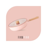 FIKA RESERVE WOK WITH GLASS LID 26CM 10" NEOFLAM (SANDY PINK)