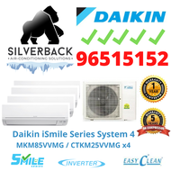 DAIKIN ISMILE ECO SERIES (5 TICKS WITH WIFI)  SYSTEM 4 AIRCON WITH INSTALLATION (R32 GAS)
