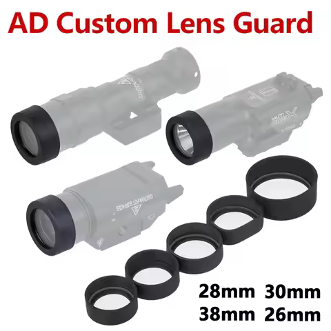Tactical Hunting Weapons LED Light AD Flashlight Custom Lens Guard Red Dot Sight Protector for T01 S