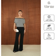 NINA TAY GU basic design black flared pants flare pants woman QTK54