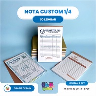 Print Custom Notes 1/ 4 1-3 Ply Free Design Free Logo bebas Your Own Name Y&H YUDHA GRAPHICA
