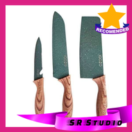 [SR Studio] (3pcs) iGOZO Amazonas 130931 Knife Pisau Dapur Kitchen Potong Cut Makanan Cook Masak Perkakas Set - Local Ready Stocks