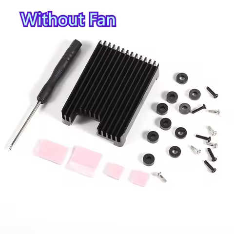 Raspberry Pi CM4 Aluminum Case Armored Shell with Cooling Fan Heatsinks for Pi Compute Module 4