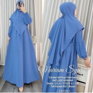 Mariyam Dress Syari l Gamis Muslim Maryam Syarii Matt Cringkle Airflow