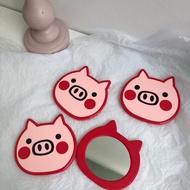 Ins High-Value Portable Small Mirror Xiaohongshu Same Style Pig Small Mirror Portable Shock-resistan