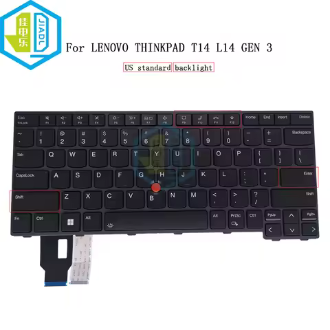 Backlight Keyboard LA US FR For Lenovo ThinkPad T14 L14 P14S GEN 3 21AH 21AJ USA Trackpoint Keyboard