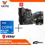 MSI MEG Z590 ACE ATX motherboard with Intel Core i9 11900K Bundle