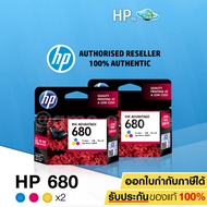 HP 680 (F6V26AA) CO 2 กล่อง ของแท้ HP DeskJet Ink Advantage 1115111821352138363536363638377537763777