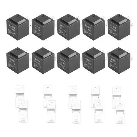 MML-10 Pcs 5 Pin 12V Relay Switch (SPDT) (30/40 Amp) 12 Volt Automotive Relay For Automotive Fans