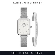 Daniel Wellington Gift Set - Quadro 20x26mm Pressed Sterling Silver White + Classic Bracelet Silver