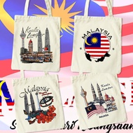 Malaysia National Day Shoulder Bag Malaysia Kuala Lumpur Printed Shopping Bag With Buckle Malaysia I