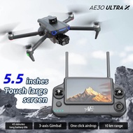 ❤️ 5.5 inch Touch Screen+10KM+45Mins+Airdrop+Fast Charging❤️ AE30 GPS Drone  8K Profession HD Camera