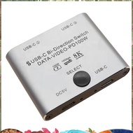 Bi Directional USB C Switch Splitter 8K USB C Switcher KVM 8K 60Hz 4K 144Hz Video for Multiple Sourc