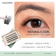 Everyday Velvet Elegance (Clear Band) Lazy Lashes (Press-On Lash Clusters)