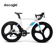 Aoeagle City Road Bike Aluminum Alloy Racing Student Male and Female Breaking Wind Carbon Fiber Three Cutter Wheel