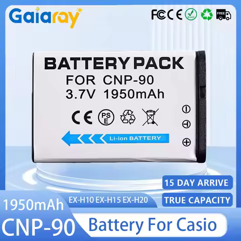 CNP-90 Camera Battery 3.7V 1950mAH CNP90 Rechargeable Battery for Casio EX-H10 EX-H15 EX-H20 EX-FH10