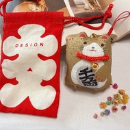 京都手繪亞麻掛飾－招財貓系列(金貓/黑貓/牛奶貓)