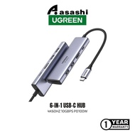 UGREEN 6-IN-1 USB-C HUB 4K60HZ 10GBPS PD100W UG-CM511-35999