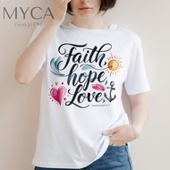 SARA Faith Hope Love 1 Corinthians 13:13 Christian Shirt Sublimation Shirt Statement Bible Verse T-s