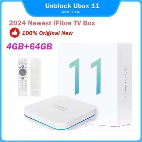 [Genuine] 2025 Newest Unblock Tech UBOX 11 4GB 64GB Android 12.0 best set top box Japan Korea Smart 