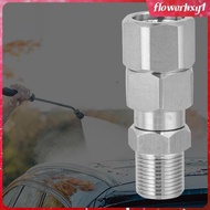 [Flowerhxy1] Pressure Washer Swivel Fitting, 3/8 inch NPT Thread, Quick Connect Connector for Eliminates Hose Kinks Stainless Steel