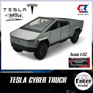 Model Car With Sound Light TESLA ​CYBER CYBER​ TRUCK TRUCK​ Size 16cm Scale​ 1/32