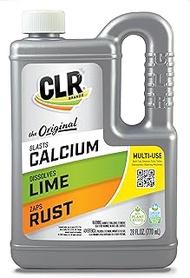 CLR Calcium, Lime & Rust Remover, Blasts Calcium, Dissolves Lime, Zaps Rust Stains, 28 Ounce Bottle 