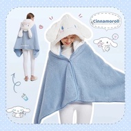 Cartoon Office Blanket Fleece Wearable Blanket with Buttons Nap Blanket Gift for Girls Cute Blanket