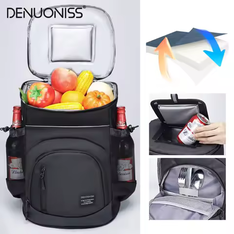 DENUONISS 33L Thermal Cooler Backpack For Drinks Beach Carnival Insulated Backpack Bag Waterproof Ou