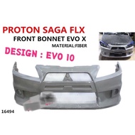 🔥PROTON SAGA FL FLX FRONT BUMPER EVO X 10 LL8195 B1958 / EVO10 BODY KIT DEPAN FIBRE