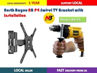 NB P4 TV swivel bracket with Installation , up to 55" 40 Kg ( latest Model ) suitable for all brand TV , Vesa from 100 x