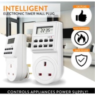 Timer Socket Plug-in with LCD 12/24 Hour 7 Days WALL PLUG DIGITAL Timer Plug