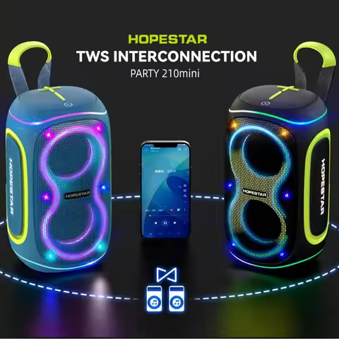 HOPESTAR Party 210 Mini Waterproof Outdoor subwoofer Wireless Bluetooth RGB Notebook TWS Graves 3D C