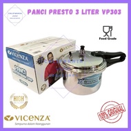 Panci Presto 3 Liter VICENZA V303 / Panci Presto VICENZA 18cm / Panci Presto Aluminium