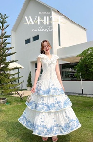 💎พร้อมส่ง💎BLT 💕white bunny lake Maxidress