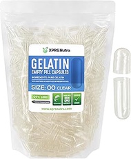 XPRS Nutra Size 00 Empty Capsules - Clear Empty Gelatin Capsules - Capsules Express Empty Pill Capsu