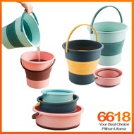 Foldable Collapsible Bucket Pail Water Washing Tong Camping Outdoor