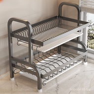 Dishes Double-Layer Drain Dishes Rack Cupboard Chopsticks Box Rack Shelf Rack Household Dishes Multi