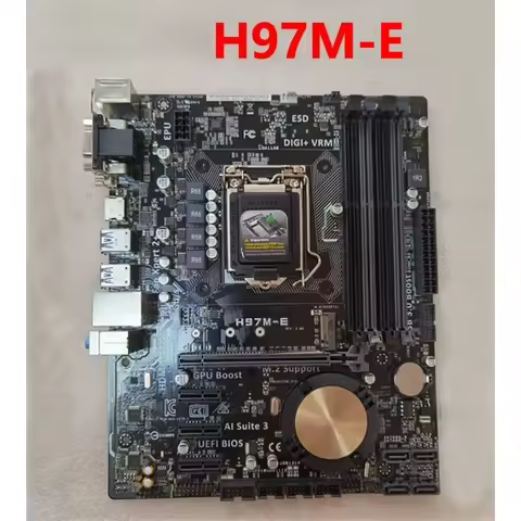 Used for ASUS H97M-E LGA1150 mATX Motherboard H97 Chip DDR3 M.2 For 4/5 Gen Intel CPU