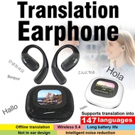1 Pair Of AI Intelligent Real-Time Translation Wireless Headphones Support 147 Languages With Disp