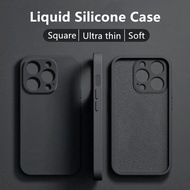 Original Square Liquid Silicone Phone Case For iPhone 17 16 Pro Max 15 Pro Max 7 8 Plus 14 15 Plus 1