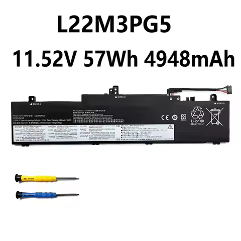 L22M3PG5 11.52V 57Wh 4948mAh Battery For Lenovo ThinkPad E14 Gen 5 Gen 1 2023 Gen 6 Gen 2 2024 Serie