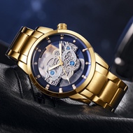 2024 New Hot Men's Watch Unique Hollow Student HOURSLY Cross-Border Transparent Influencer Quartz Wa