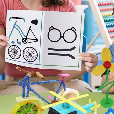 3D Pen Drawing Book Suitable for 3D Children's Printing Pen Reusable 22/40 Patterns Transparent Boar
