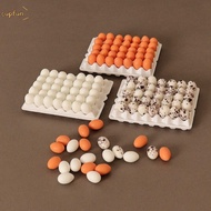 CUPFUN 1Set Cute Chicks Eggs, Mini 4 Styles Simulated Eggs, High Quality Family Eggs Miniature Decor