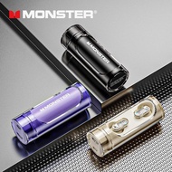 現貨新款  MONSTER/魔聲新品  藍牙耳機  藍芽耳機  13mm 複合振膜 360°環繞立體聲  TWS 真無線 HIFI級音質  高清麥克風 遊戲 音樂 炫彩潮爆外觀 透明外殼 輕奢透明旋轉